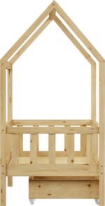 Παιδικό κρεβάτι Bendina τ. Montessori με συρτάρι pakoworld ξύλο πεύκου σε φυσική απόχρωση 70x140εκ - Image 6