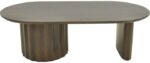 Τραπέζι σαλονιού Flute pakoworld wenge μασίφ ξύλο μάνγκο 130x65x40εκ - Image 3