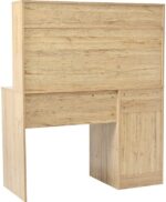 Γραφείο εργασίας Secreta pakoworld με ράφι σε oak απόχρωση 110x50x135εκ - Image 3