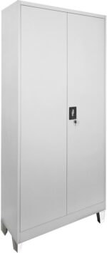 Μεταλλική ντουλάπα Ugren pakoworld ανοιχτό γκρι 90x40x190εκ - Image 2