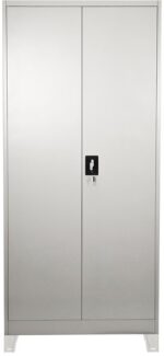Μεταλλική ντουλάπα Ugren pakoworld ανοιχτό γκρι 90x40x190εκ - Image 3