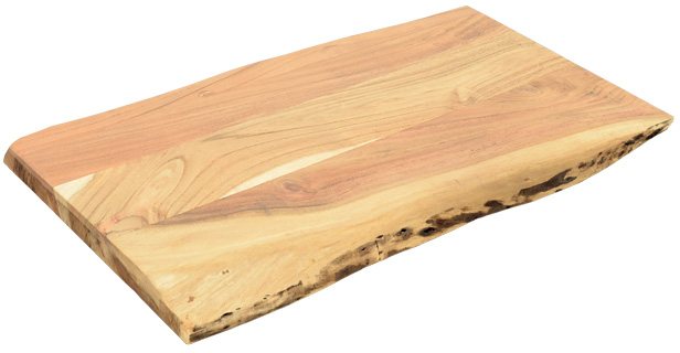 379-000023 Επιφάνεια τραπεζιού Pozier pakoworld μασίφ ξύλο ακακίας σε φυσική απόχρωση 140x80x4εκ - Image 1