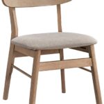 Καρέκλα Cairo pakoworld rubberwood σε φυσική-μπεζ απόχρωση 47x47x76εκ