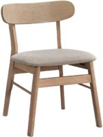 Καρέκλα Cairo pakoworld rubberwood σε φυσική-μπεζ απόχρωση 47x47x76εκ