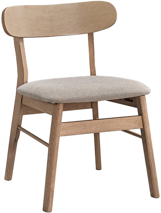 381-000007 Καρέκλα Cairo pakoworld rubberwood σε φυσική-μπεζ απόχρωση 47x47x76εκ - Image 1