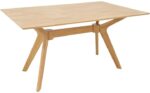 Τραπεζαρία Raffles pakoworld σετ 7τεμ rubberwood με pe rattanσε φυσική απόχρωση 150x90x76εκ - Image 5