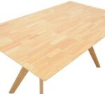 Τραπεζαρία Raffles pakoworld σετ 7τεμ rubberwood με pe rattanσε φυσική απόχρωση 150x90x76εκ - Image 6