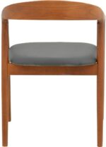 Πολυθρόνα Hogie pakoworld rubberwood καρυδί- μαύρο pu μαξιλάρι 61x60x76εκ - Image 6