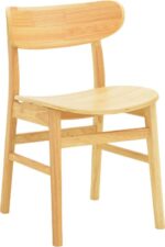 Καρέκλα Lumnia pakoworld rubberwood σε φυσική απόχρωση 46x50x76εκ