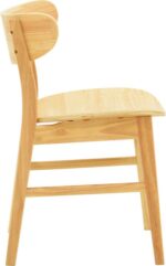 Καρέκλα Lumnia pakoworld rubberwood σε φυσική απόχρωση 46x50x76εκ - Image 4