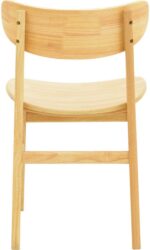 Καρέκλα Lumnia pakoworld rubberwood σε φυσική απόχρωση 46x50x76εκ - Image 6