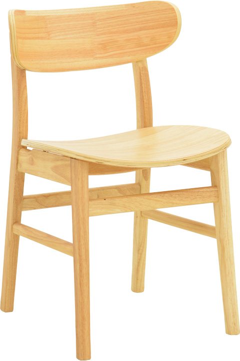 382-000008 Καρέκλα Lumnia pakoworld rubberwood σε φυσική απόχρωση 46x50x76εκ - Image 1