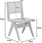 Καρέκλα Winslow pakoworld rubberwood-rattan σε φυσική απόχρωση 46x58x80εκ - Image 2