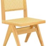 Καρέκλα Winslow pakoworld rubberwood-rattan σε φυσική απόχρωση 46x58x80εκ