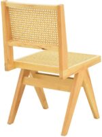 Καρέκλα Winslow pakoworld rubberwood-rattan σε φυσική απόχρωση 46x58x80εκ - Image 3