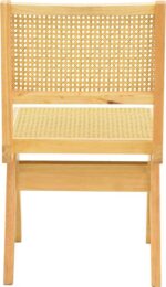 Καρέκλα Winslow pakoworld rubberwood-rattan σε φυσική απόχρωση 46x58x80εκ - Image 6