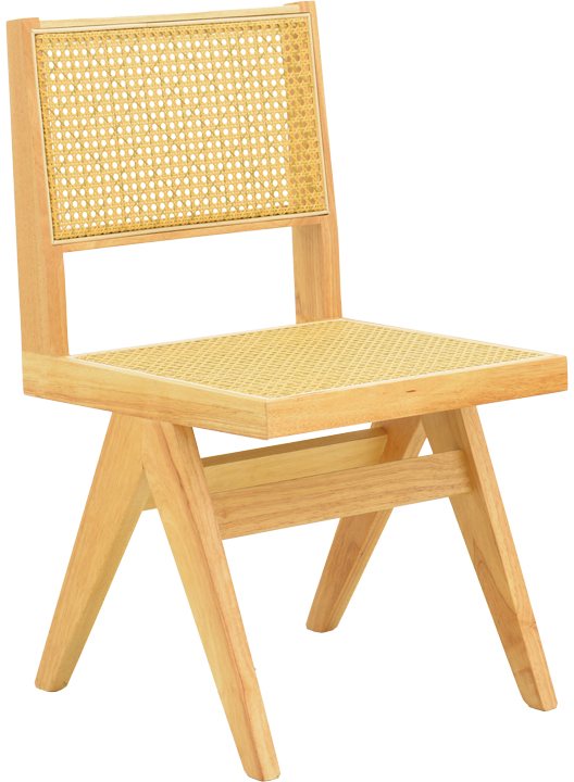 382-000012 Καρέκλα Winslow pakoworld rubberwood-rattan σε φυσική απόχρωση 46x58x80εκ - Image 1