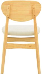 Καρέκλα Cardith pakoworld rubberwood-plywood σε φυσική απόχρωση-ύφασμα γκρι-μπεζ 48x51x78εκ - Image 6