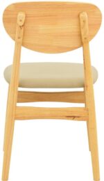 Καρέκλα Cardith pakoworld rubberwood-plywood σε φυσική απόχρωση-pu μπεζ 48x51x78εκ - Image 6