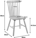 Καρέκλα Bristol pakoworld rubberwood σε φυσική απόχρωση 45x51x86εκ - Image 2