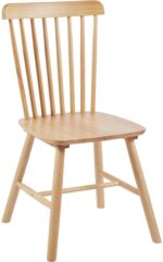 Καρέκλα Bristol pakoworld rubberwood σε φυσική απόχρωση 45x51x86εκ