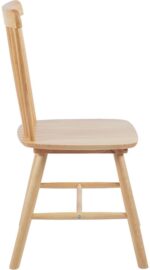 Καρέκλα Bristol pakoworld rubberwood σε φυσική απόχρωση 45x51x86εκ - Image 5