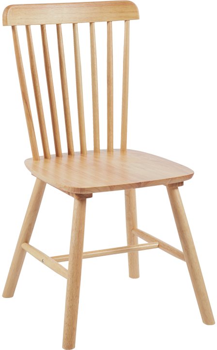 382-000016 Καρέκλα Bristol pakoworld rubberwood σε φυσική απόχρωση 45x51x86εκ - Image 1