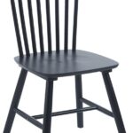 Καρέκλα Bristol pakoworld rubberwood σε μαύρη απόχρωση 45x51x86εκ