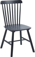 Καρέκλα Bristol pakoworld rubberwood σε μαύρη απόχρωση 45x51x86εκ