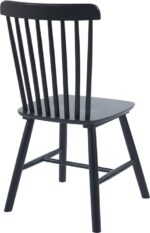 Καρέκλα Bristol pakoworld rubberwood σε μαύρη απόχρωση 45x51x86εκ - Image 4