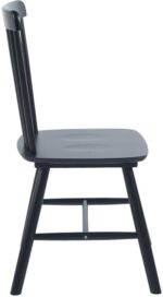 Καρέκλα Bristol pakoworld rubberwood σε μαύρη απόχρωση 45x51x86εκ - Image 5