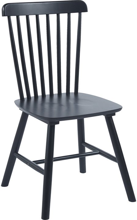 382-000017 Καρέκλα Bristol pakoworld rubberwood σε μαύρη απόχρωση 45x51x86εκ - Image 1