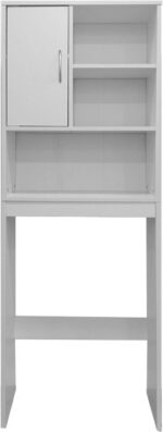 Έπιπλο μπάνιου Tazien pakoworld σε λευκή απόχρωση 60x24x168.5εκ - Image 3