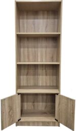 Βιβλιοθήκη Tekaro pakoworld σε sonoma απόχρωση 60x29x166εκ - Image 3