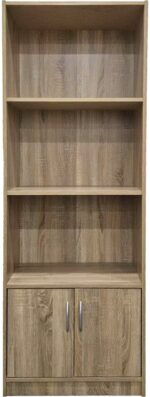 Βιβλιοθήκη Tekaro pakoworld σε sonoma απόχρωση 60x29x166εκ - Image 4
