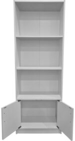 Βιβλιοθήκη Tekaro pakoworld σε λευκή απόχρωση 60x29x166εκ - Image 2