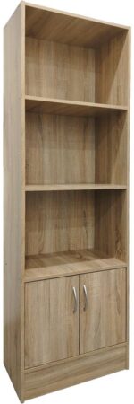 Βιβλιοθήκη Tekaro pakoworld σε sonoma απόχρωση 57x33x180εκ - Image 2