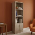 Βιβλιοθήκη Tekaro pakoworld σε sonoma απόχρωση 57x33x180εκ