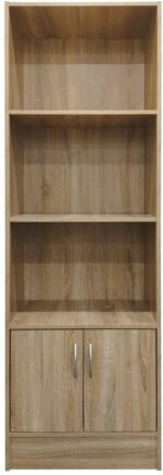Βιβλιοθήκη Tekaro pakoworld σε sonoma απόχρωση 57x33x180εκ - Image 4