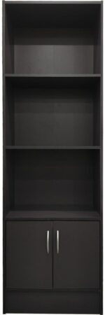 Βιβλιοθήκη Tekaro pakoworld σε ανθρακί απόχρωση 57x33x180εκ - Image 4