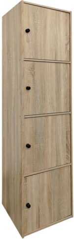 Ντουλάπι-στήλη Gabino pakoworld σε sonoma απόχρωση 40x39x158εκ - Image 2