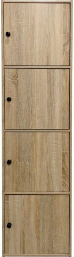 Ντουλάπι-στήλη Gabino pakoworld σε sonoma απόχρωση 40x39x158εκ - Image 4