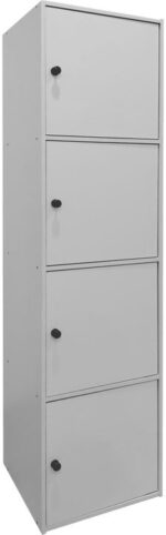 Ντουλάπι-στήλη Gabino pakoworld σε λευκή απόχρωση 40x39x158εκ - Image 2