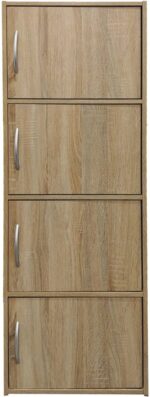 Ντουλάπι-στήλη Soline pakoworld σε sonoma απόχρωση 40x34.5x120εκ - Image 4