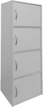Ντουλάπι-στήλη Soline I pakoworld σε λευκή απόχρωση 40x34.5x120εκ - Image 2