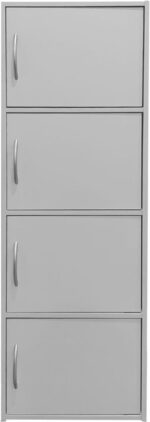 Ντουλάπι-στήλη Soline I pakoworld σε λευκή απόχρωση 40x34.5x120εκ - Image 4