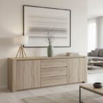 Μπουφές Kalya pakoworld σε sonoma απόχρωση 220x49x89.5εκ
