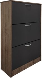 Παπουτσοθήκη Savaz pakoworld σε oak-ανθρακί απόχρωση 60x24x114εκ - Image 2