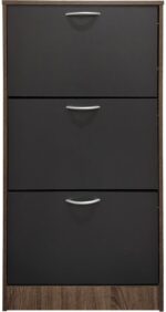 Παπουτσοθήκη Savaz pakoworld σε oak-ανθρακί απόχρωση 60x24x114εκ - Image 4