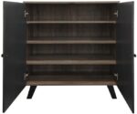 Παπουτσοθήκη-ντουλάπι Cathi pakoworld σε oak - anthracite απόχρωση 80x34x95εκ - Image 3